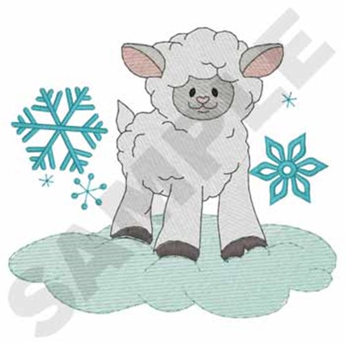 Winter Lamb Machine Embroidery Design