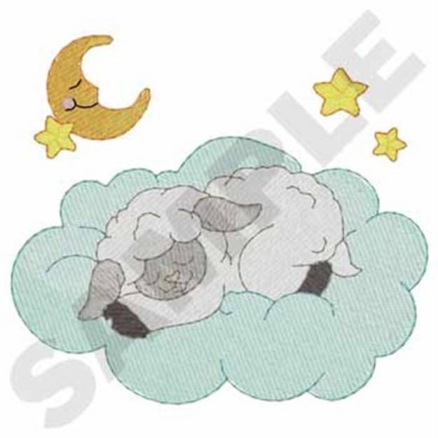 Picture of Sleeping Lamb Machine Embroidery Design