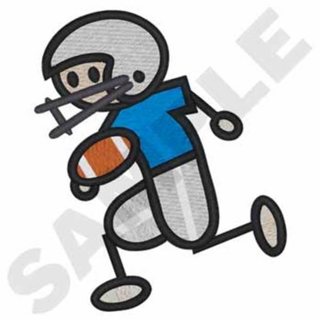 Picture of Stick Football Player Machine Embroidery Design