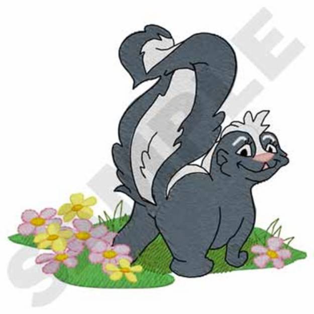 Picture of Strolling Skunk Machine Embroidery Design