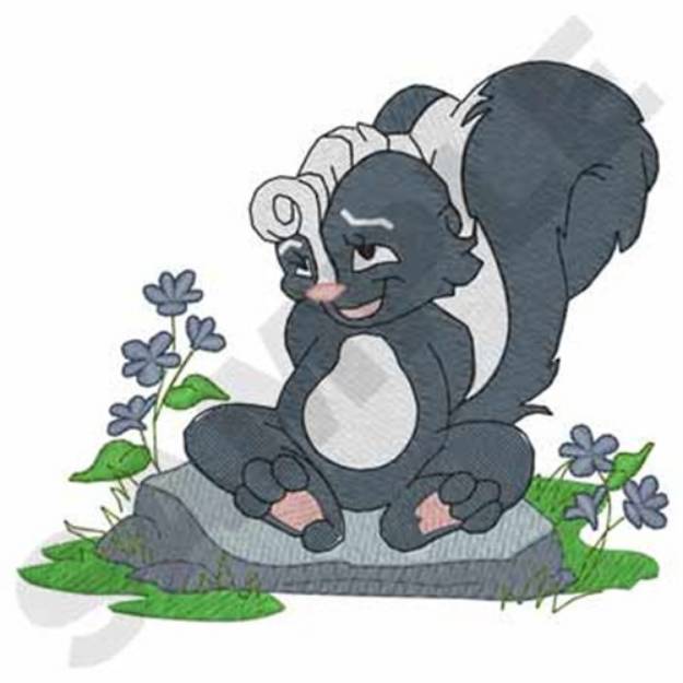 Picture of Bashful Skunk Machine Embroidery Design