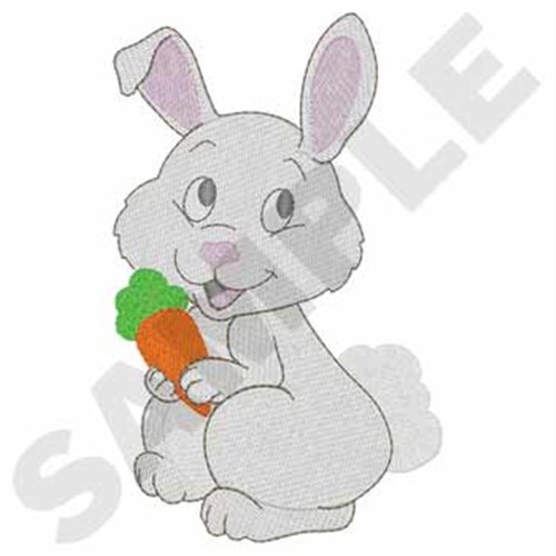 3D Fringe Bunny Machine Embroidery Design