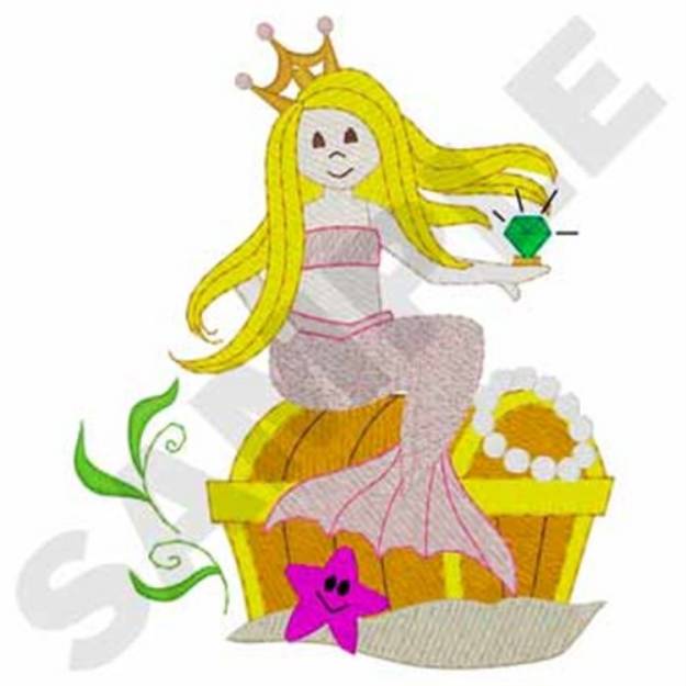 Picture of Mermaid & Treasure Machine Embroidery Design