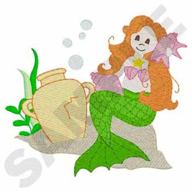 Picture of Mermaid & Shells Machine Embroidery Design