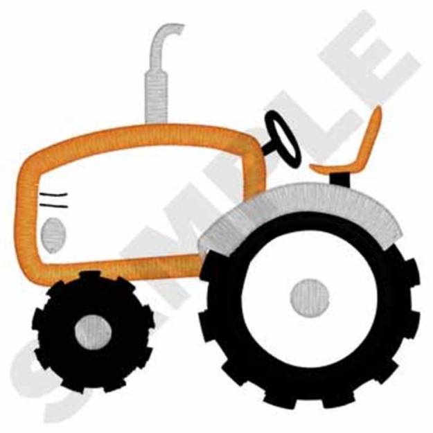 Picture of Applique Tractor Machine Embroidery Design