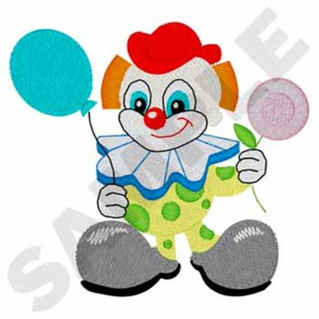 Picture of 3D Fringe Clown Machine Embroidery Design