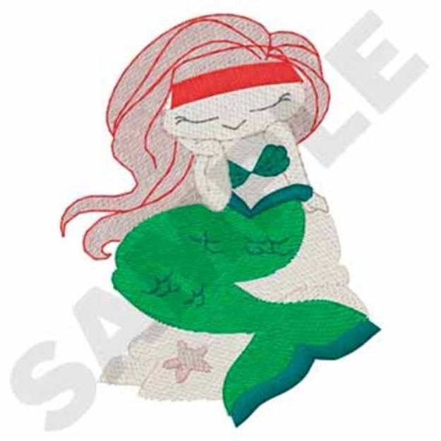 Picture of 3D Fringe Mermaid Machine Embroidery Design