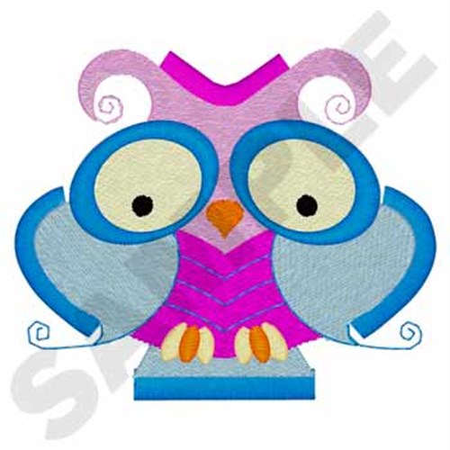 3D Fringe Owl Machine Embroidery Design
