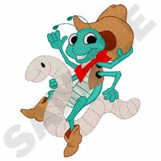Picture of Cowboy Bug Machine Embroidery Design