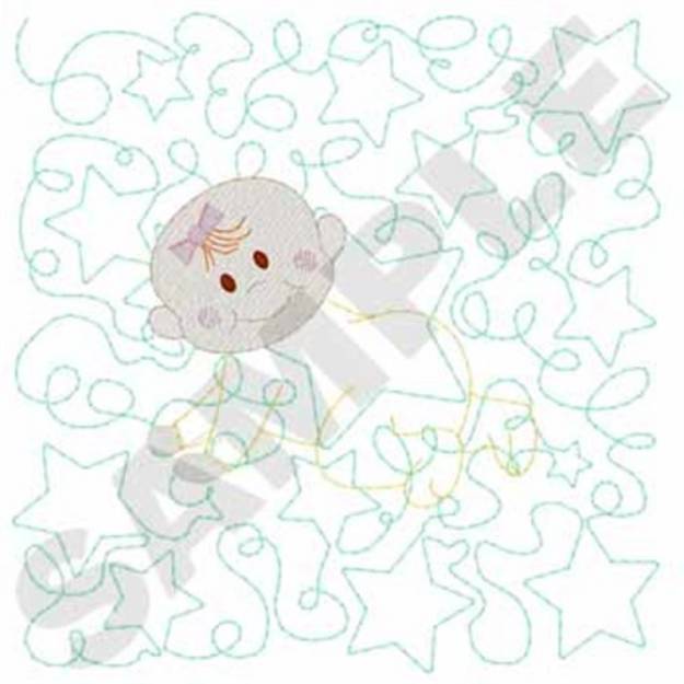 Picture of Baby Stipple Applique Machine Embroidery Design