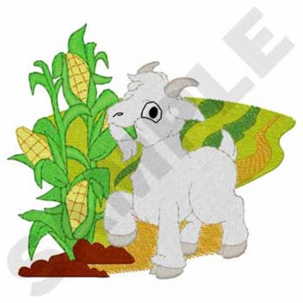 Picture of Snacking Goat Machine Embroidery Design