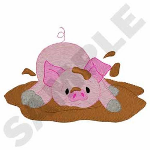 Picture of Pig In Mud Machine Embroidery Design