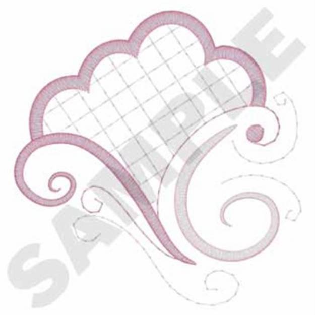 Picture of Floral Scroll Outline Machine Embroidery Design