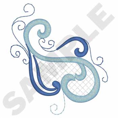 Scroll Outline Machine Embroidery Design