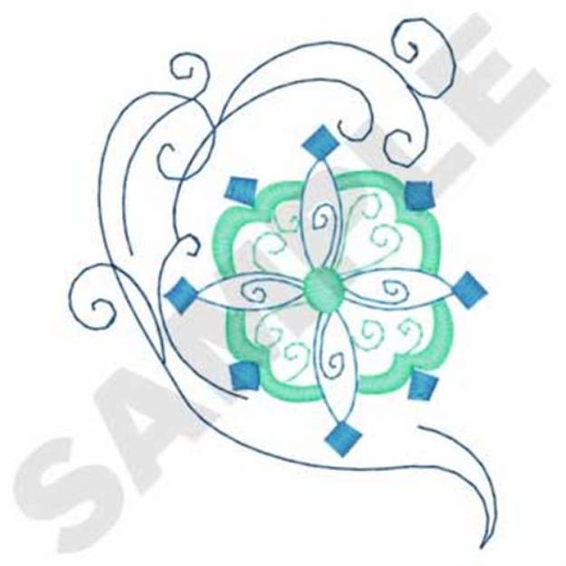 Picture of Snowflake Scroll Outline Machine Embroidery Design