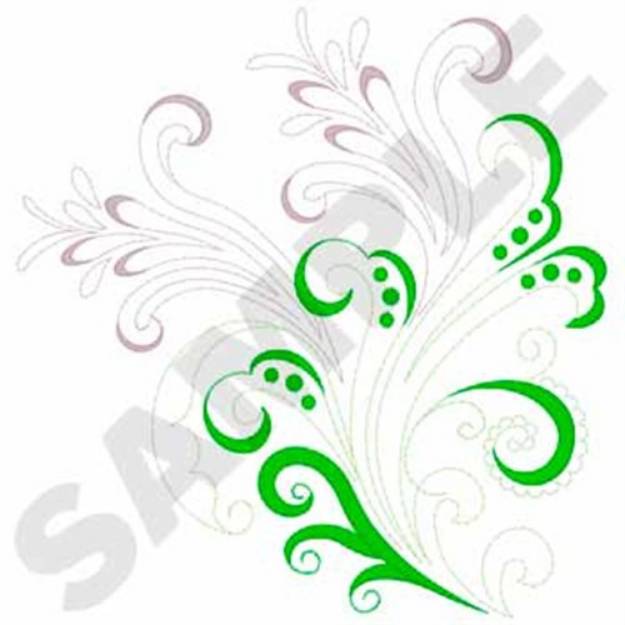 Picture of Flower Scroll Outline Machine Embroidery Design