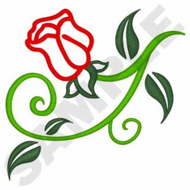 Picture of Rose Scroll Machine Embroidery Design