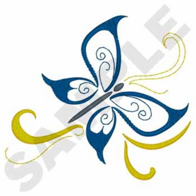 Picture of Butterfly Scroll Outline Machine Embroidery Design