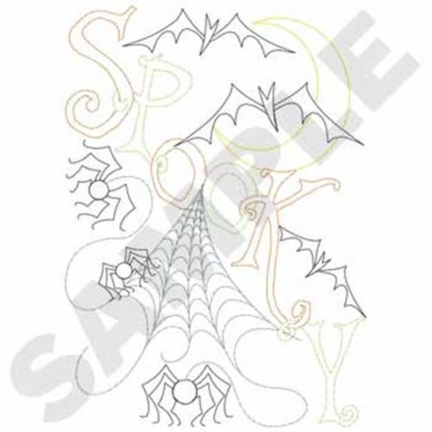 Picture of Halloween Outline Machine Embroidery Design