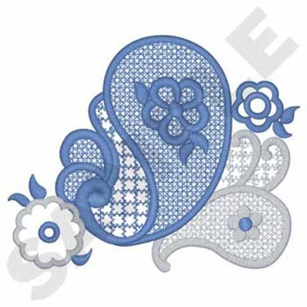 Picture of Lace Paisley Machine Embroidery Design