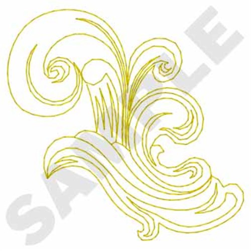 Scroll Outline Machine Embroidery Design
