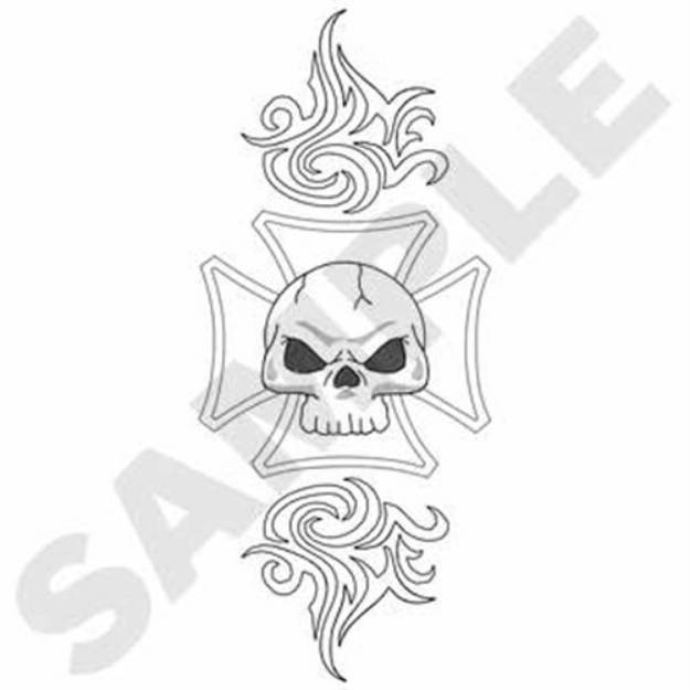 Picture of Iron Cross Outline Machine Embroidery Design