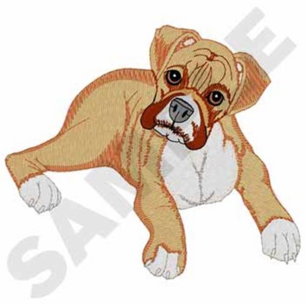Picture of Boxer Puppy Machine Embroidery Design
