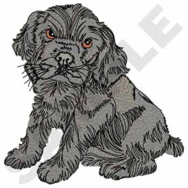 Picture of Cocker Spaniel Puppy Machine Embroidery Design