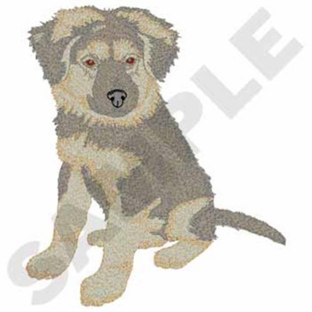 Picture of German Shepherd Puppy Machine Embroidery Design