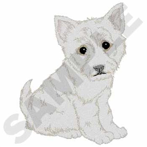 West Highland Puppy Machine Embroidery Design