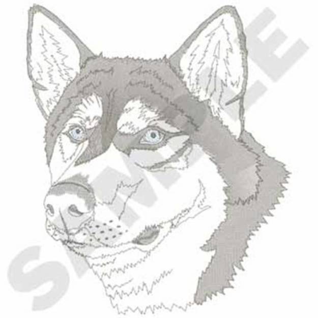 Picture of Husky Shaded Machine Embroidery Design