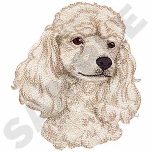 Poodle Head Machine Embroidery Design