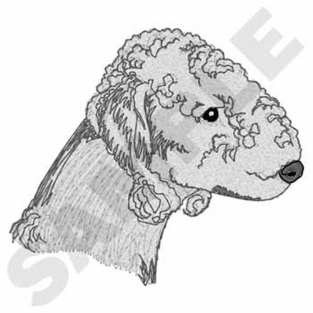 Picture of Bedlington Terrier Head Machine Embroidery Design