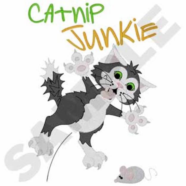 Picture of Catnip Junkie Machine Embroidery Design