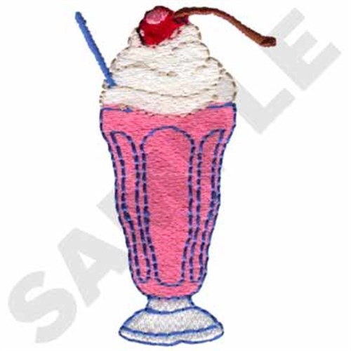 Ice Cream Soda Machine Embroidery Design