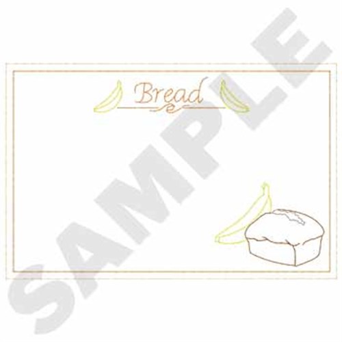 Bread Recipe Machine Embroidery Design