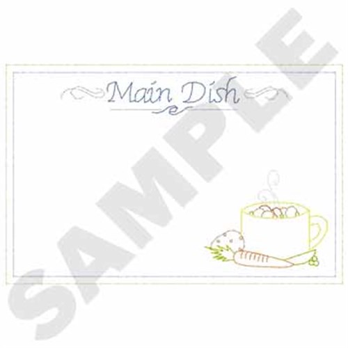 Main Dish Recipe Machine Embroidery Design