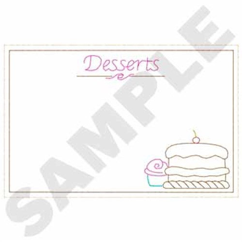 Desserts Recipe Machine Embroidery Design