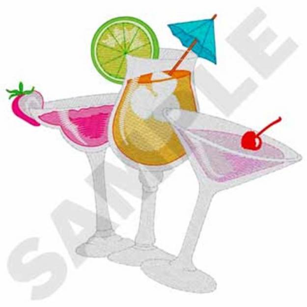Picture of Cocktails Machine Embroidery Design