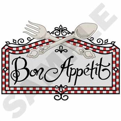 Bon Appetite Machine Embroidery Design