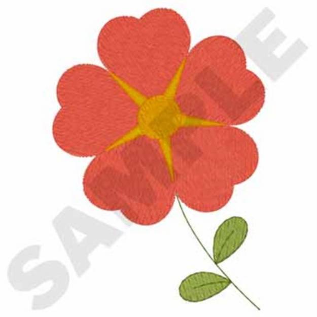 Picture of Heart Flower Machine Embroidery Design