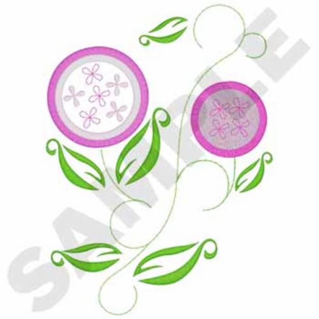 Picture of Fringe Flowers Machine Embroidery Design