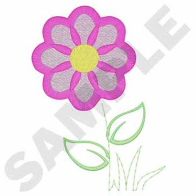 Picture of Purple Flower Fringe Machine Embroidery Design