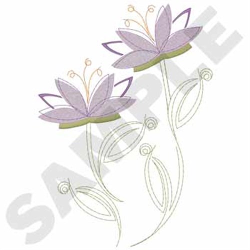 Fringe Flowers Machine Embroidery Design