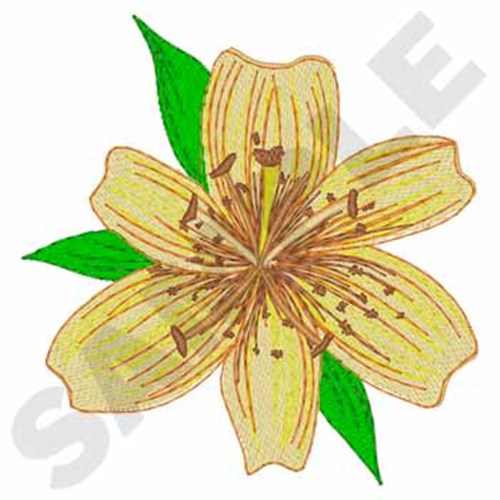 Tiger Lily Machine Embroidery Design