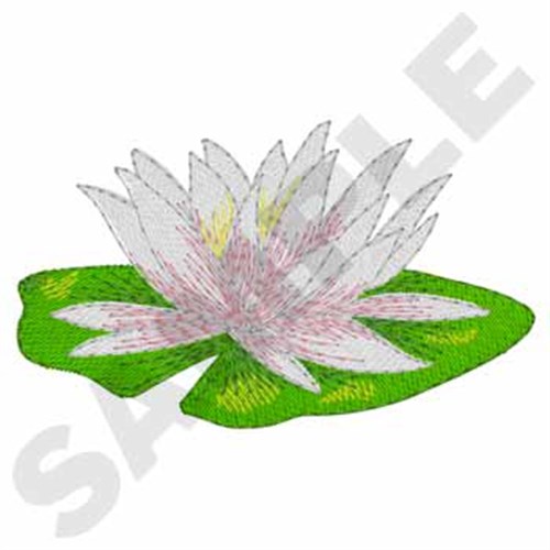 Water Lily Machine Embroidery Design