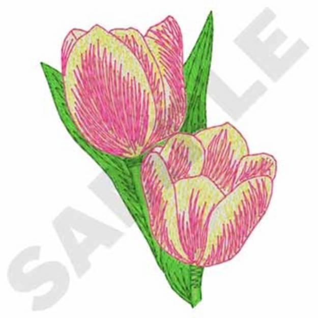 Picture of Tulip Machine Embroidery Design