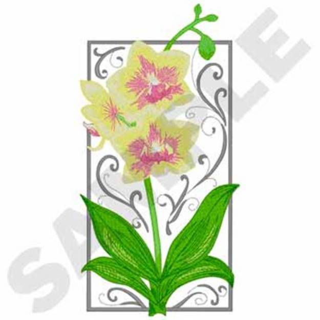 Picture of Orchid Machine Embroidery Design
