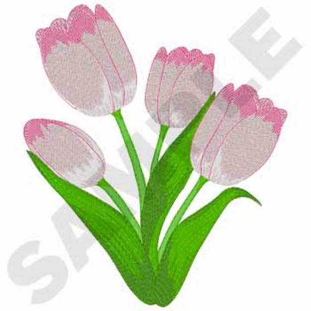 Picture of Tulips Machine Embroidery Design