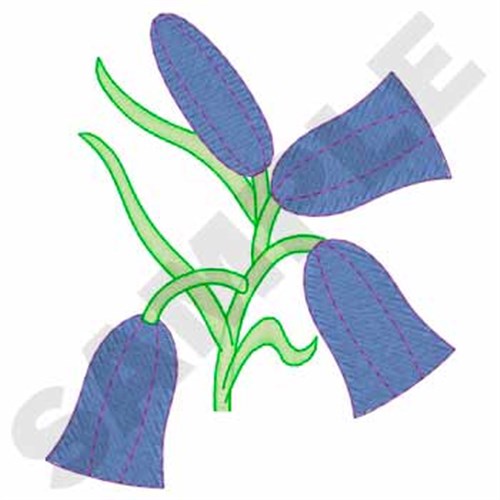 Bluebells Small Machine Embroidery Design